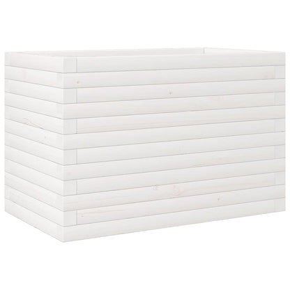 vidaXL Garden Planter White 70x40x45,5 cm Solid Wood Pine