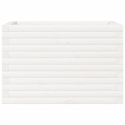 vidaXL Garden Planter White 70x40x45,5 cm Solid Wood Pine
