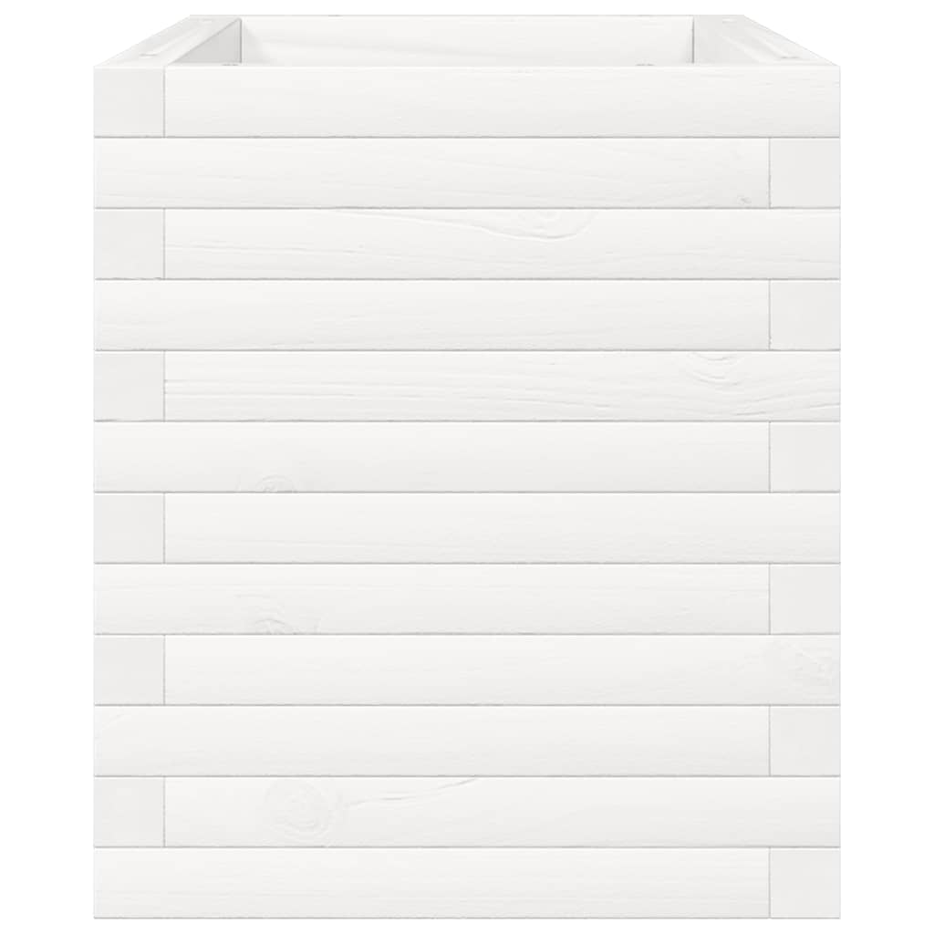 vidaXL Garden Planter White 70x40x45,5 cm Solid Wood Pine