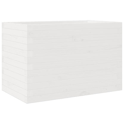 vidaXL Garden Planter White 70x40x45,5 cm Solid Wood Pine