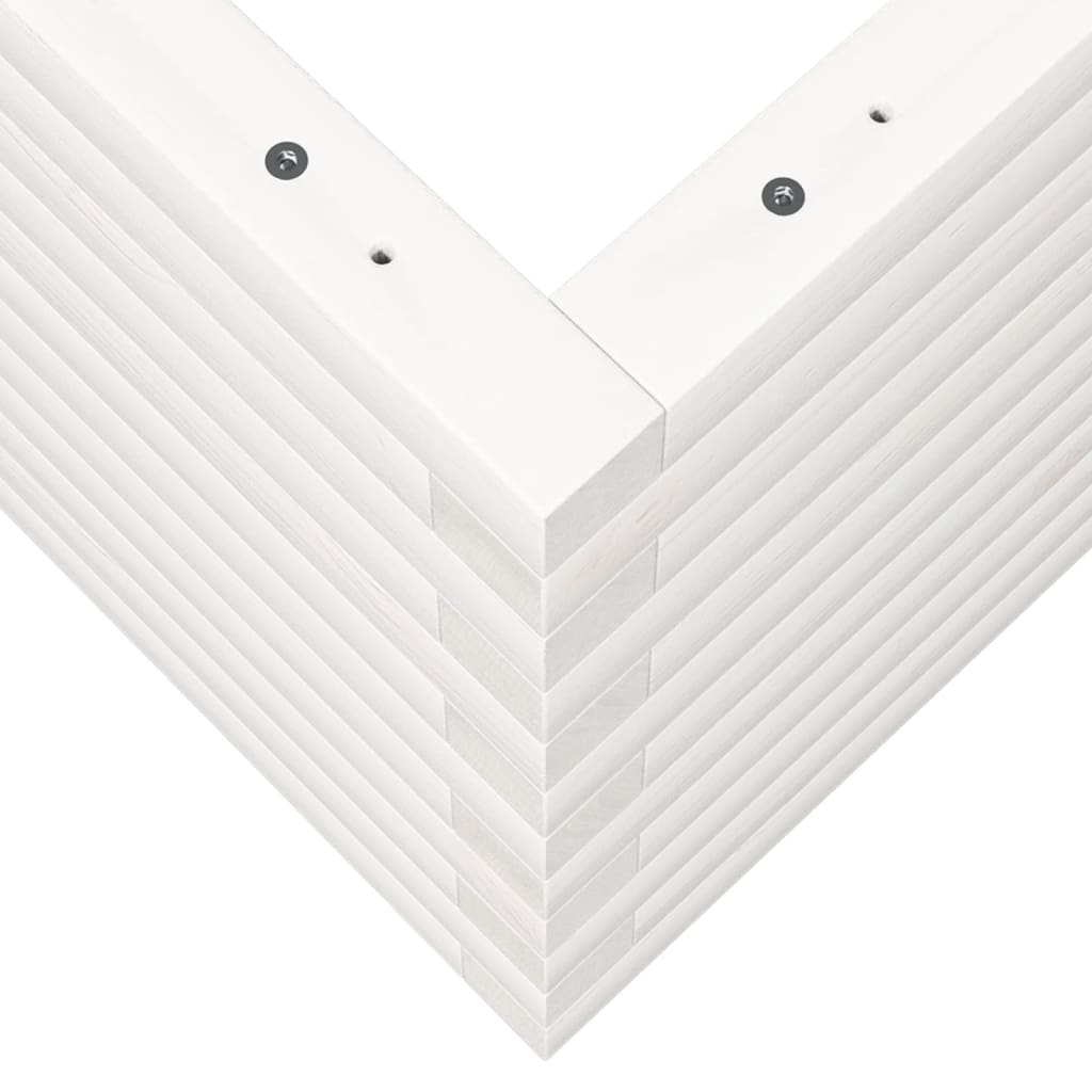 vidaXL Garden Planter White 70x40x45,5 cm Solid Wood Pine