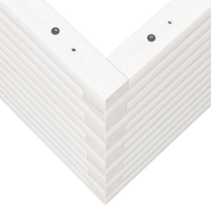 vidaXL Garden Planter White 70x40x45,5 cm Solid Wood Pine
