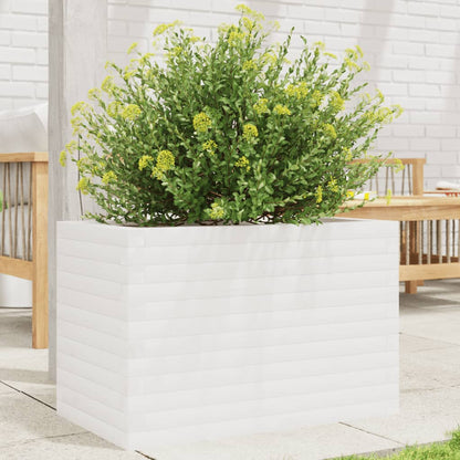 vidaXL Garden Planter White 70x40x45,5 cm Solid Wood Pine