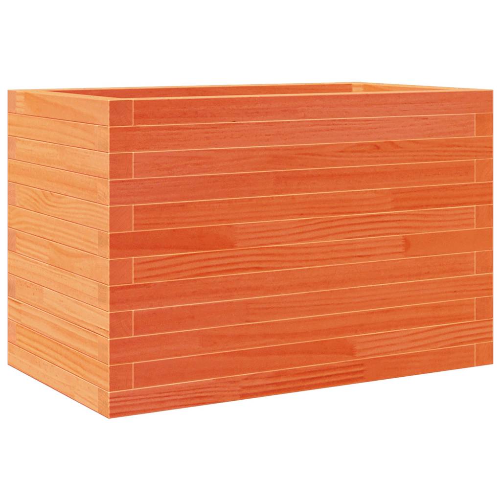 vidaXL Garden Planter Wax Brown 70x40x45,5 cm Solid Wood Pine