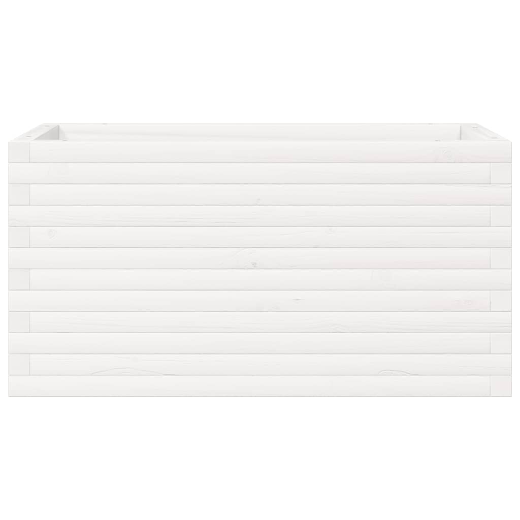 vidaXL Garden Planter White 90x40x45.5 cm Solid Wood Pine