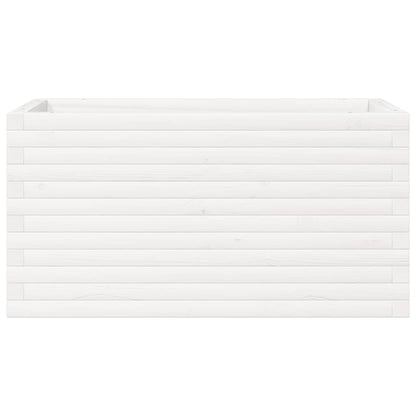vidaXL Garden Planter White 90x40x45.5 cm Solid Wood Pine