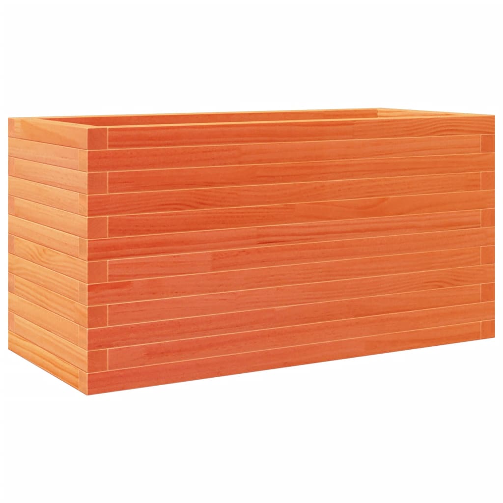 vidaXL Garden Planter Wax Brown 90x40x45.5 cm Solid Wood Pine