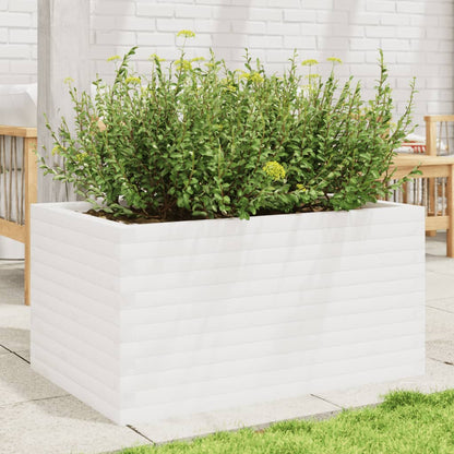 vidaXL Garden Planter White 90x60x45,5 cm Solid Wood Pine