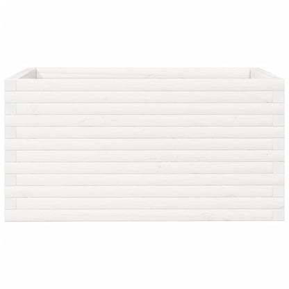 vidaXL Garden Planter White 90x60x45,5 cm Solid Wood Pine