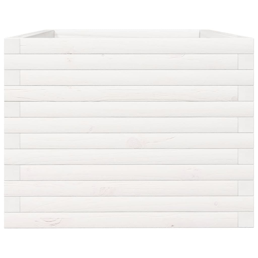 vidaXL Garden Planter White 90x60x45,5 cm Solid Wood Pine