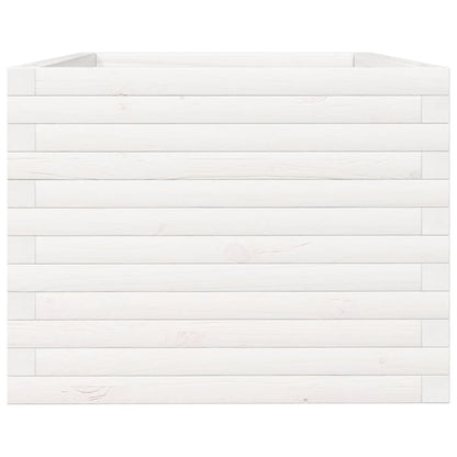 vidaXL Garden Planter White 90x60x45,5 cm Solid Wood Pine
