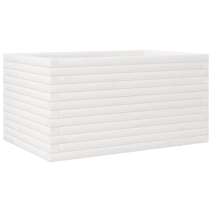 vidaXL Garden Planter White 90x60x45,5 cm Solid Wood Pine