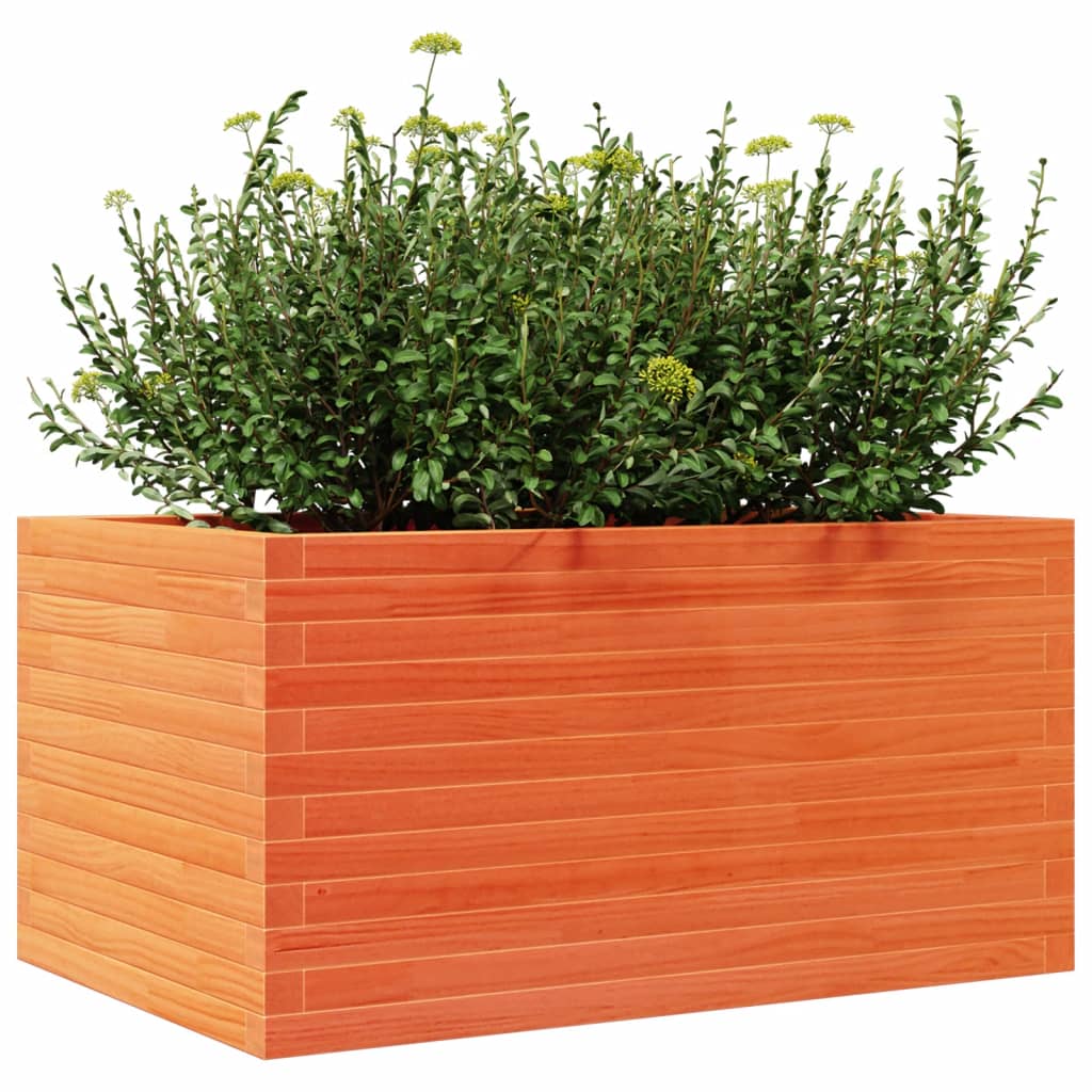 vidaXL Garden Planter Wax Brown 90x60x45,5 cm Solid Wood Pine