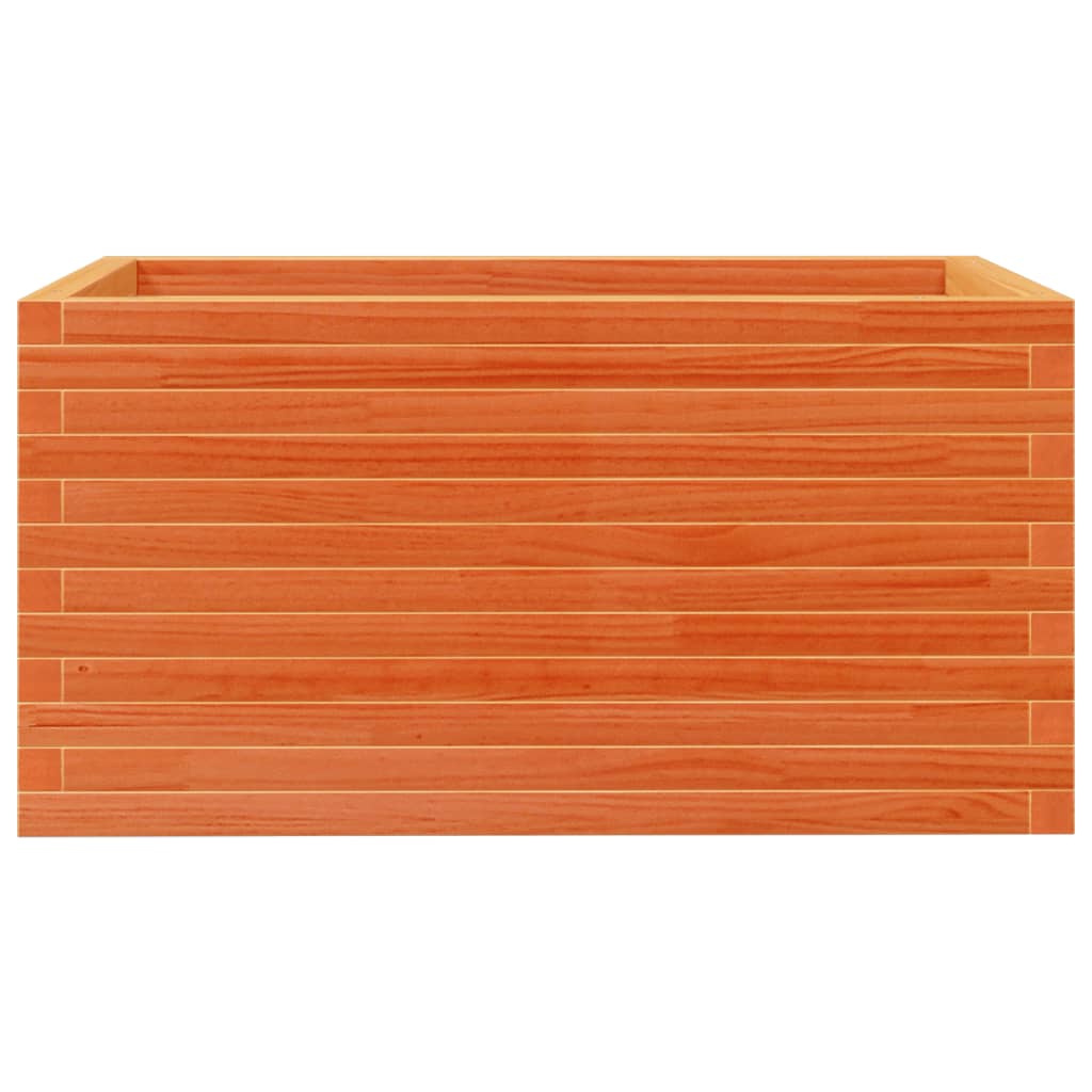 vidaXL Garden Planter Wax Brown 90x60x45,5 cm Solid Wood Pine
