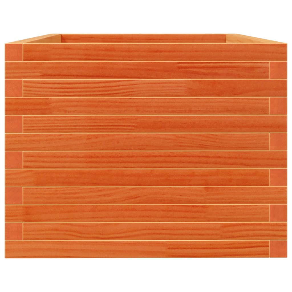 vidaXL Garden Planter Wax Brown 90x60x45,5 cm Solid Wood Pine