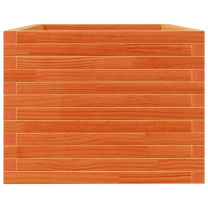 vidaXL Garden Planter Wax Brown 90x60x45,5 cm Solid Wood Pine