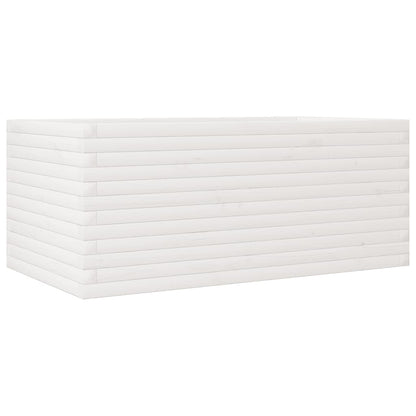 vidaXL Garden Planter White 110x60x45,5 cm Solid Wood Pine