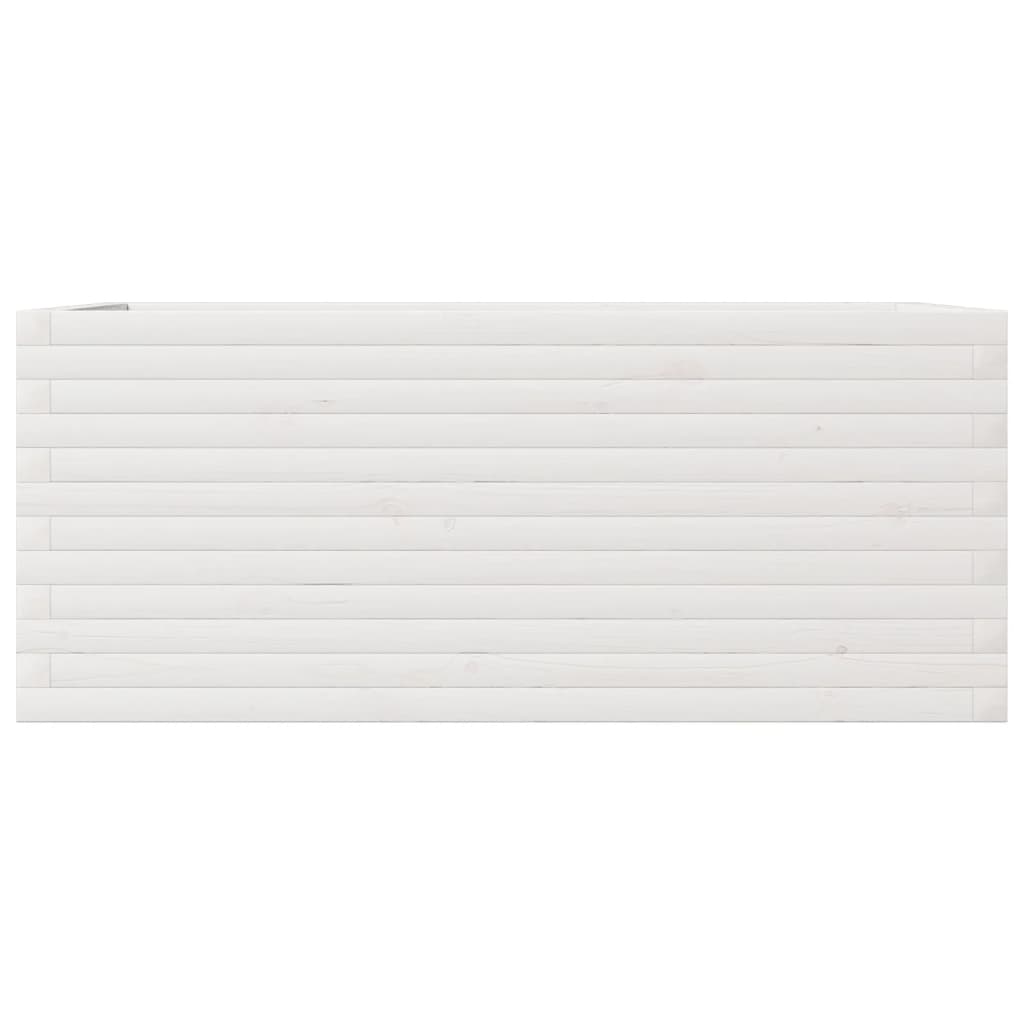 vidaXL Garden Planter White 110x60x45,5 cm Solid Wood Pine