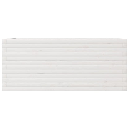 vidaXL Garden Planter White 110x60x45,5 cm Solid Wood Pine