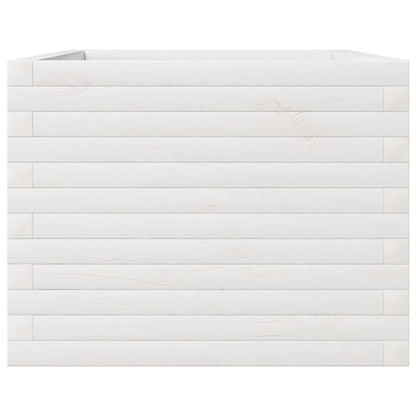 vidaXL Garden Planter White 110x60x45,5 cm Solid Wood Pine