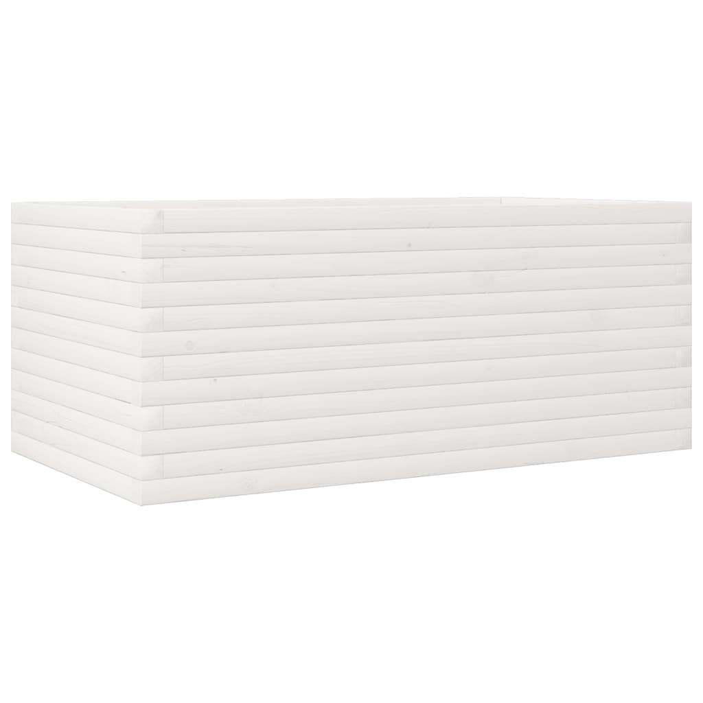 vidaXL Garden Planter White 110x60x45,5 cm Solid Wood Pine