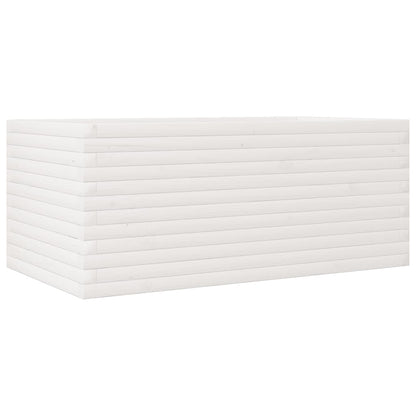 vidaXL Garden Planter White 110x60x45,5 cm Solid Wood Pine