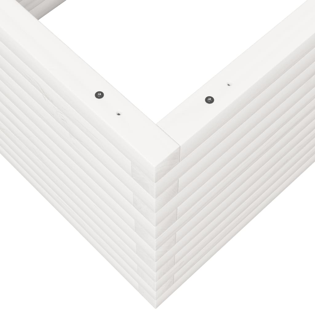 vidaXL Garden Planter White 110x60x45,5 cm Solid Wood Pine
