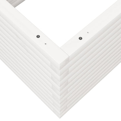 vidaXL Garden Planter White 110x60x45,5 cm Solid Wood Pine