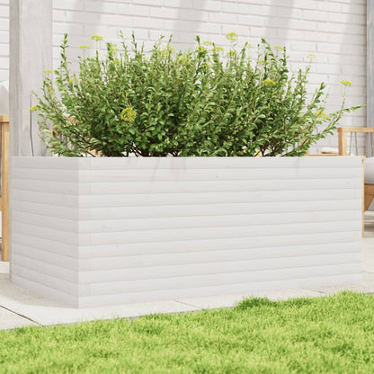 vidaXL Garden Planter White 110x60x45,5 cm Solid Wood Pine