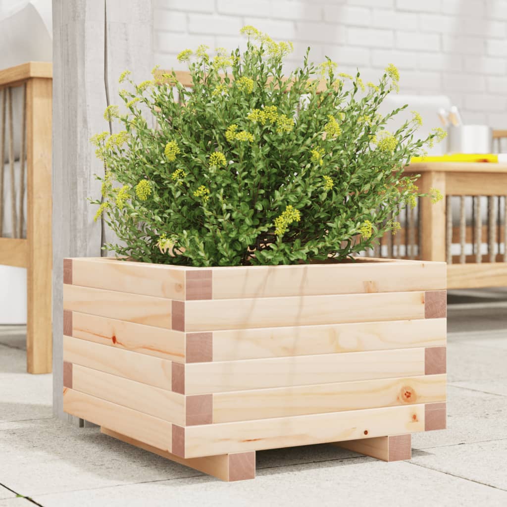 vidaXL Garden Planter 40x40x26.5 cm Solid Wood Pine