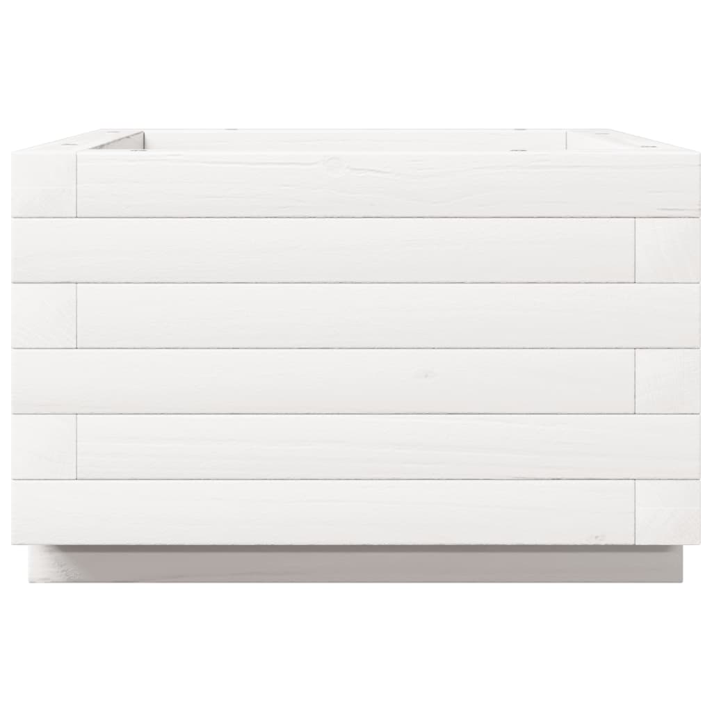vidaXL Garden Planter White 40x40x26.5 cm Solid Wood Pine