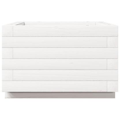 vidaXL Garden Planter White 40x40x26.5 cm Solid Wood Pine