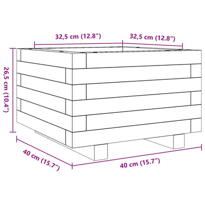 vidaXL Garden Planter 40x40x26,5 cm Impregnated Wood Pine