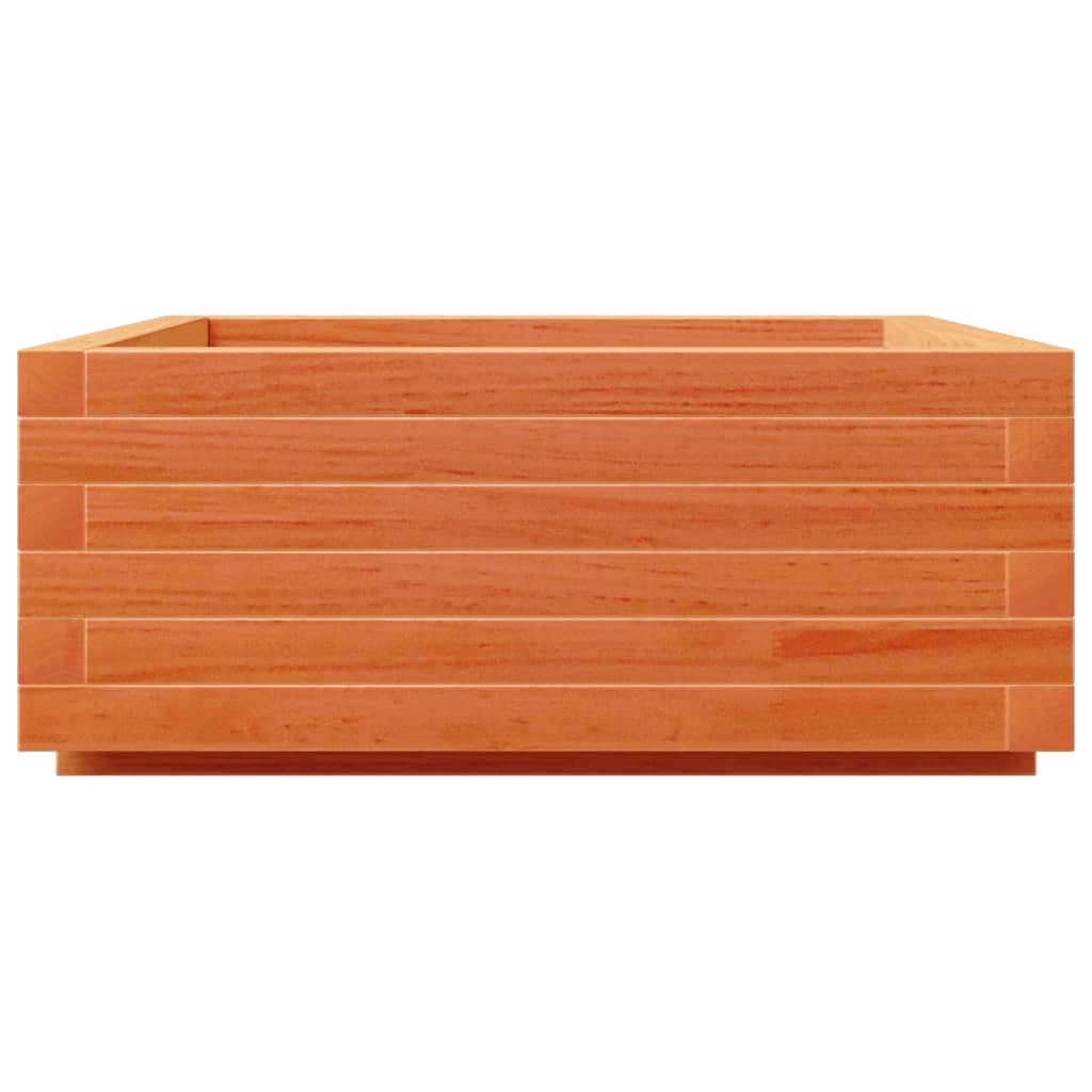 vidaXL Garden Planter Wax Brown 60x60x26.5 cm Solid Wood Pine