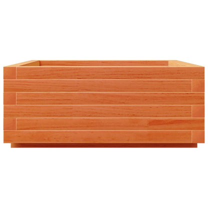 vidaXL Garden Planter Wax Brown 60x60x26.5 cm Solid Wood Pine