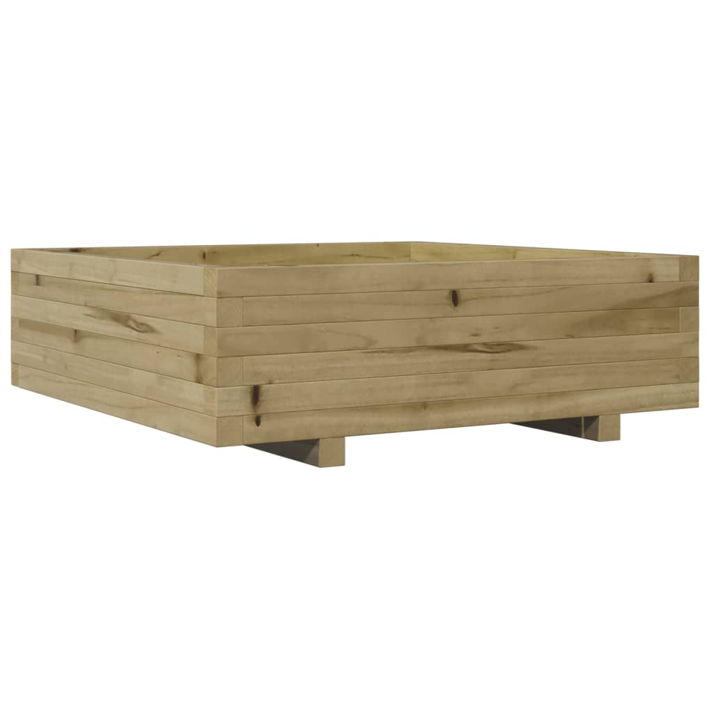 vidaXL Garden Planter 80x80x26.5 cm Impregnated Wood Pine