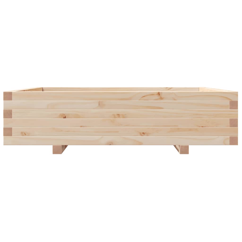vidaXL Garden Planter 100x100x26.5 cm Solid Wood Pine
