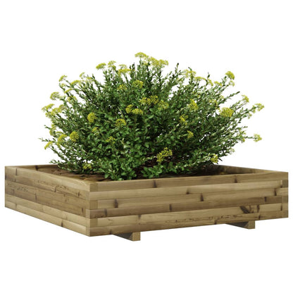 vidaXL Garden Planter 110x110x26,5 cm Impregnated Wood Pine