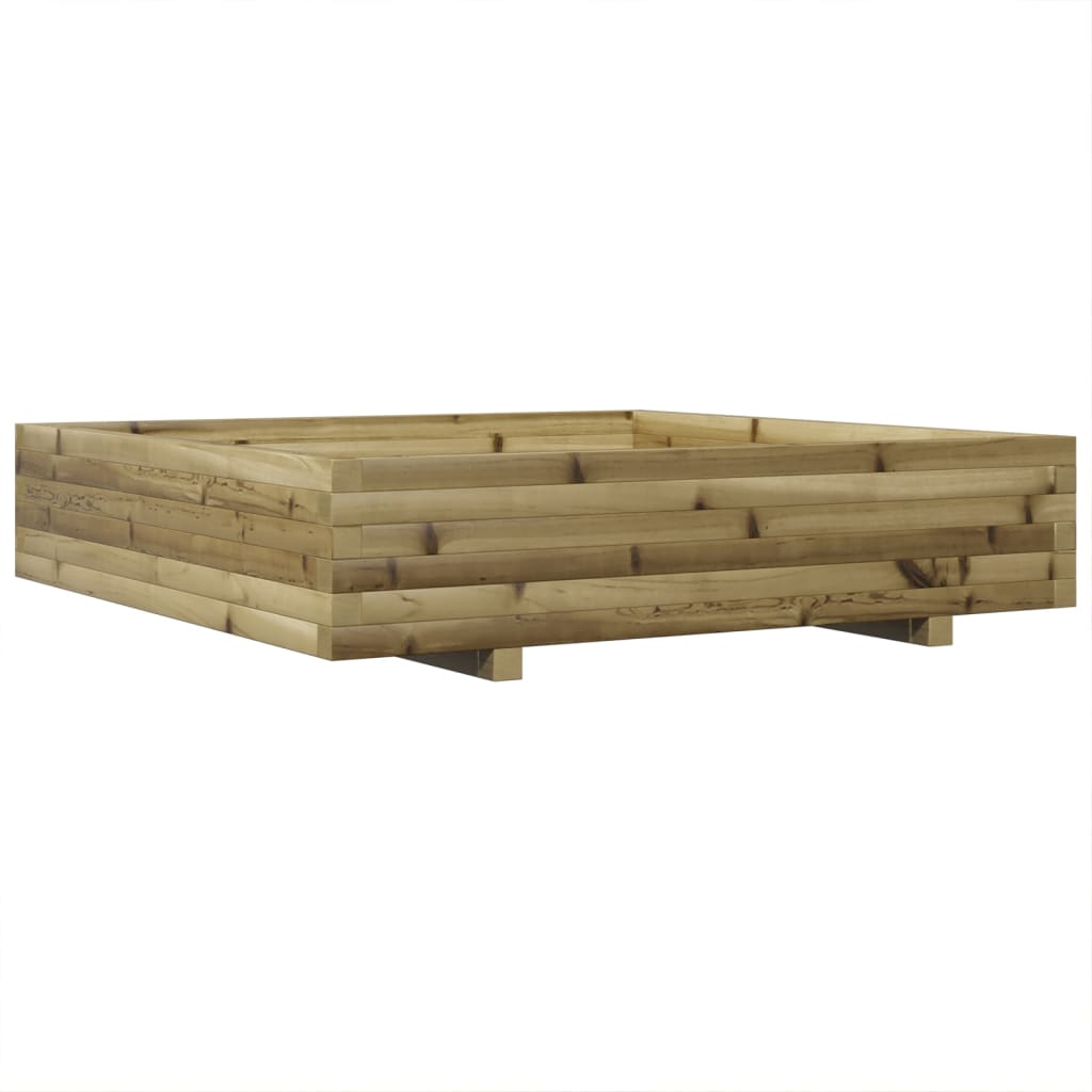 vidaXL Garden Planter 110x110x26,5 cm Impregnated Wood Pine