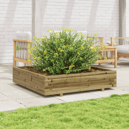 vidaXL Garden Planter 110x110x26,5 cm Impregnated Wood Pine