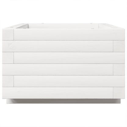 vidaXL Garden Planter White 70x40x26.5 cm Solid Wood Pine