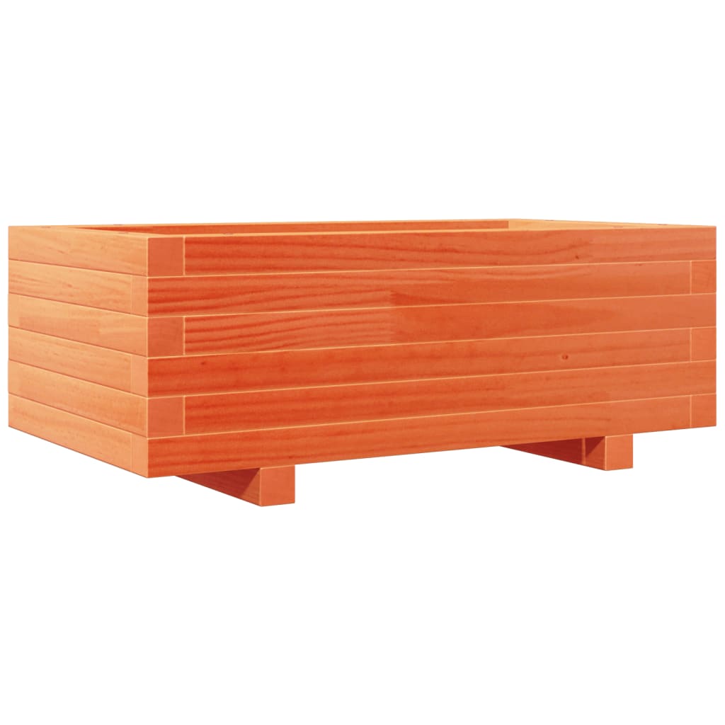 vidaXL Garden Planter Wax Brown 70x40x26.5 cm Solid Wood Pine
