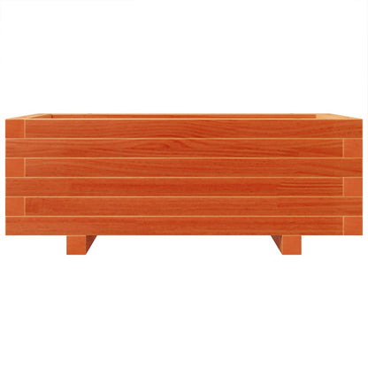 vidaXL Garden Planter Wax Brown 70x40x26.5 cm Solid Wood Pine