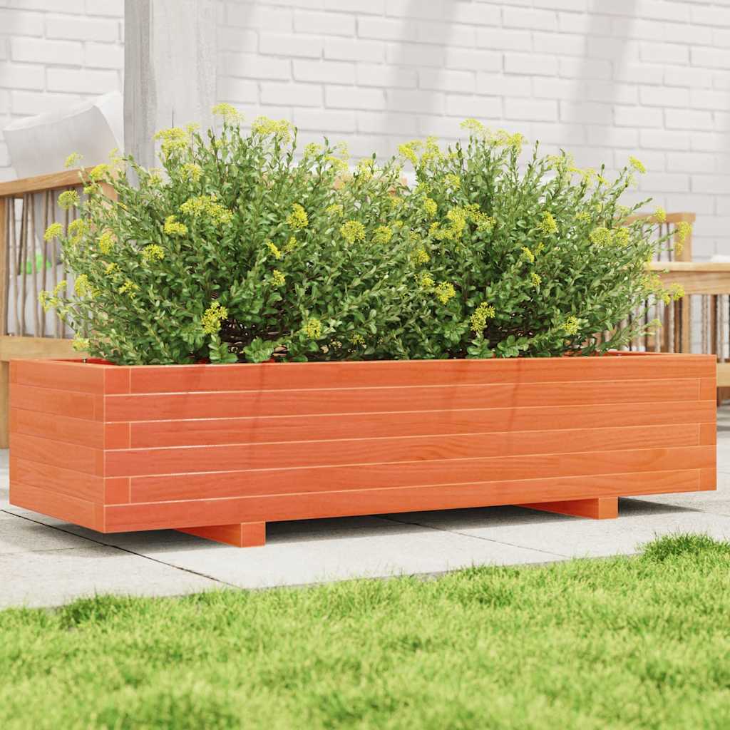 vidaXL Garden Planter Wax Brown 110x40x26.5 cm Solid Wood Pine