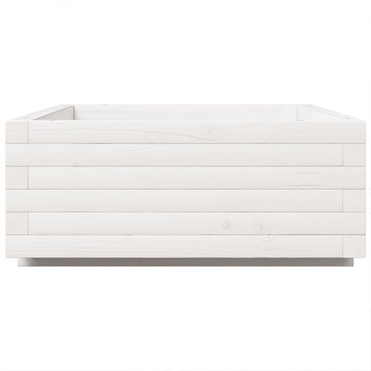 vidaXL Garden Planter White 90x60x26,5 cm Solid Wood Pine