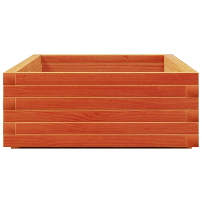 vidaXL Garden Planter Wax Brown 110x60x26.5 cm Solid Wood Pine