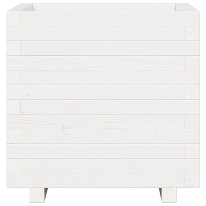vidaXL Garden Planter White 50x50x49.5 cm Solid Wood Pine