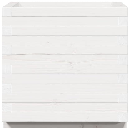 vidaXL Garden Planter White 50x50x49.5 cm Solid Wood Pine