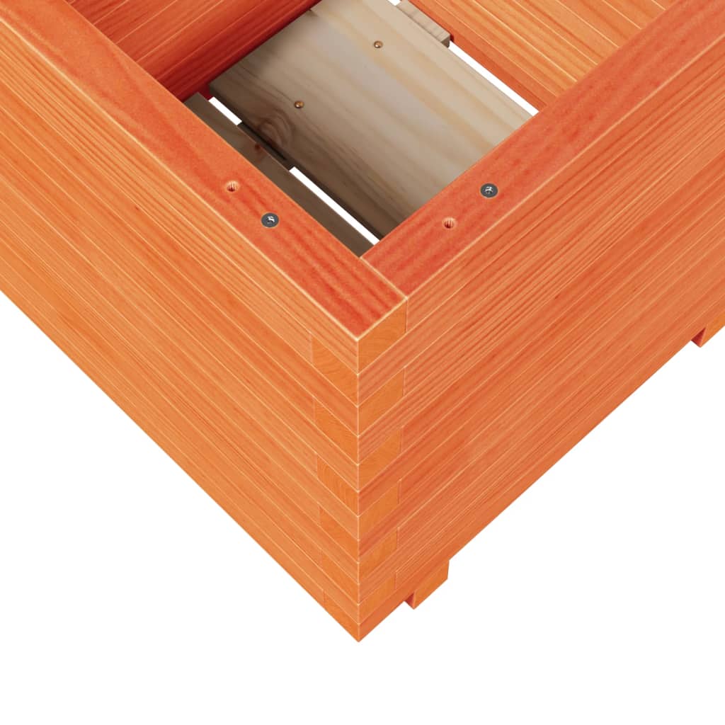 vidaXL Garden Planter Wax Brown 50x50x49.5 cm Solid Wood Pine