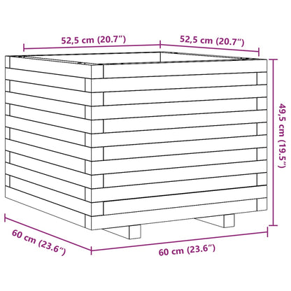 vidaXL Garden Planter 60x60x49.5 cm Solid Wood Pine